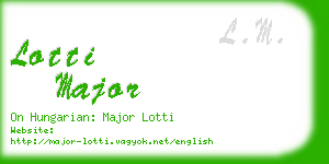 lotti major business card